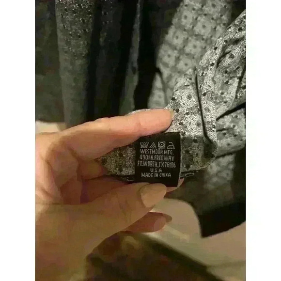 Panhandle Tuf Cooper Mens L Shirt Long Sleeve Button-Down Multicolor Blue Black - Picture 8 of 10